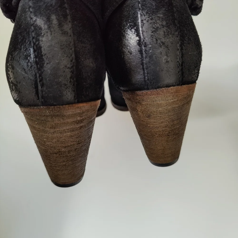 Johnston & Murphy  Suede Leather Ankle Heel Boots
